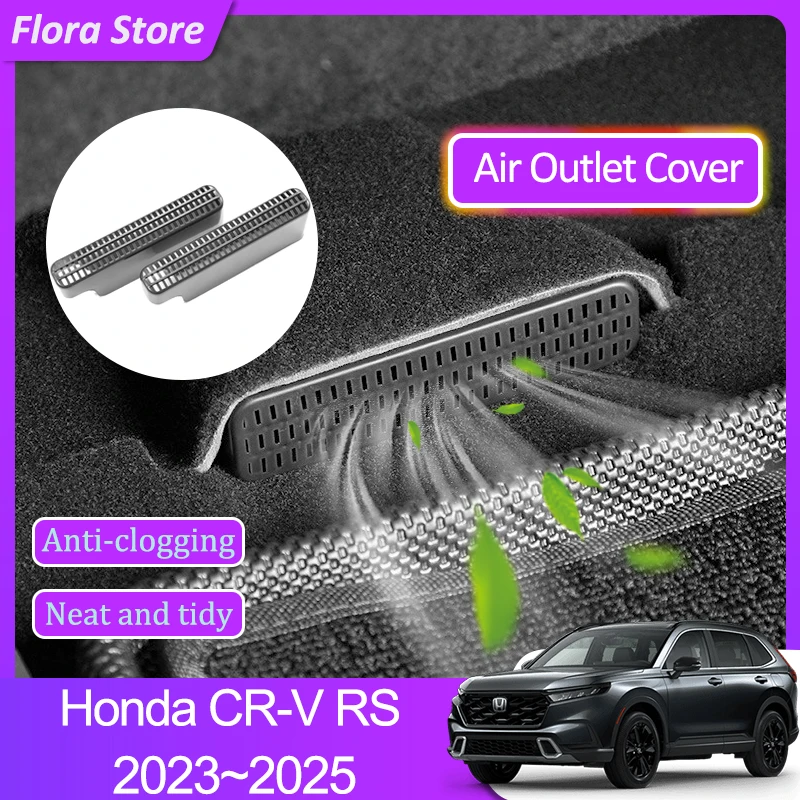 Air Outlet Covers for Honda CR-V CRV RS 2023 2024 2025 Car Under Rear Seats Conditioner Vent Grille Exhaust Interior Accessories