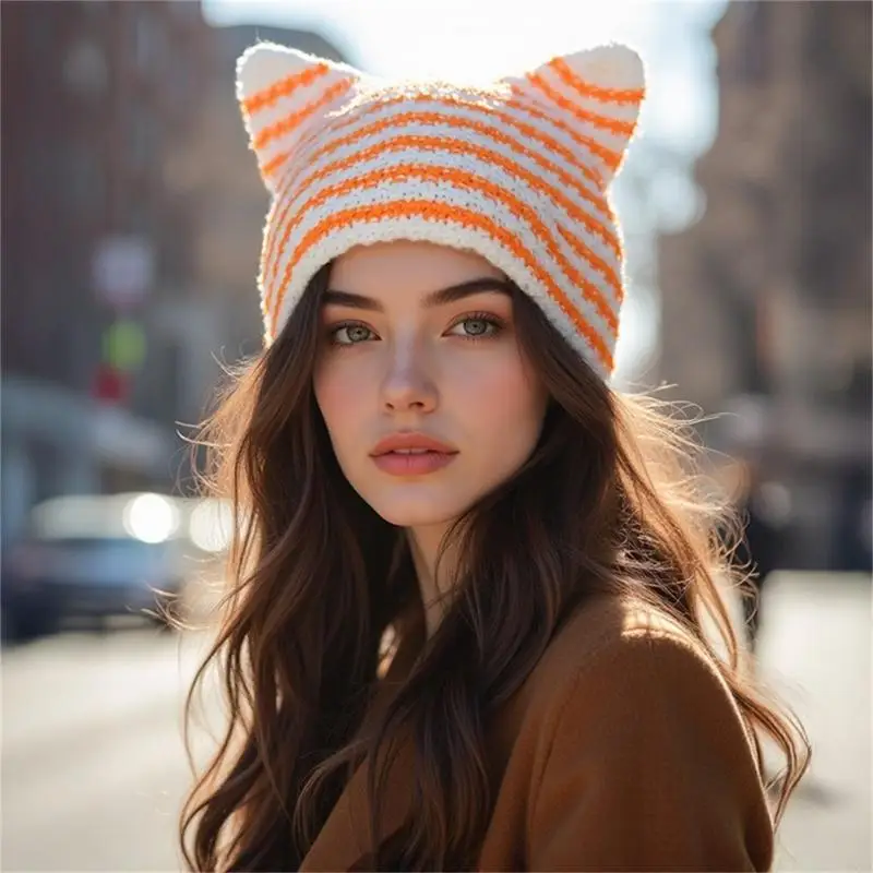 

Lovely Devil Ears HatTravel Headscarf Hat Multiple Colors Headscarf Fashion Hat for Parties and Outdoor Activity 6XDA