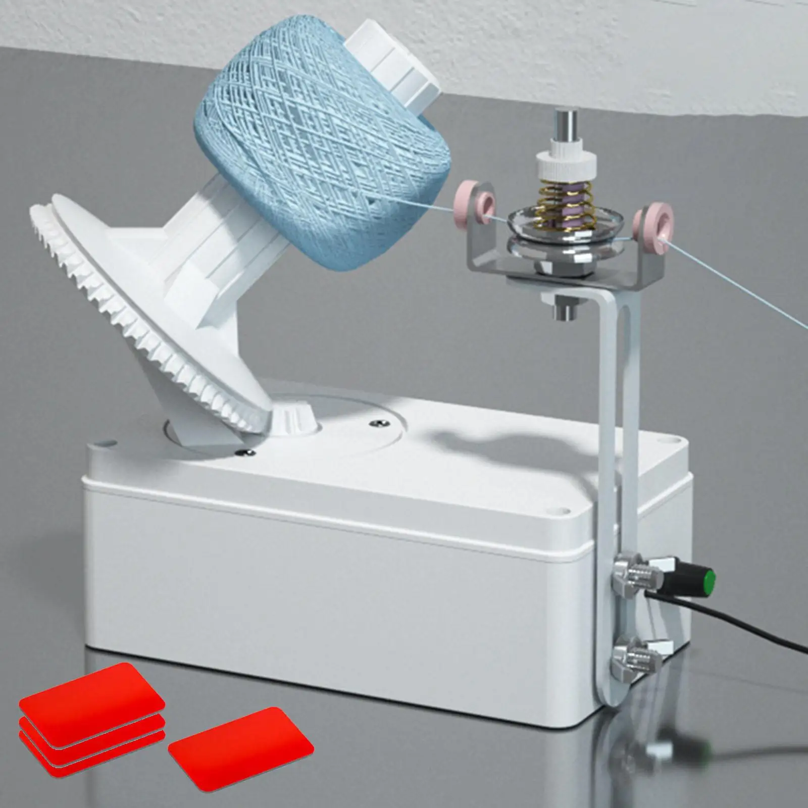 portable-electric-yarn-winder-adjustable-speed-sturdy-plastic-roller-for-crocheting-knitting-yarn-cake