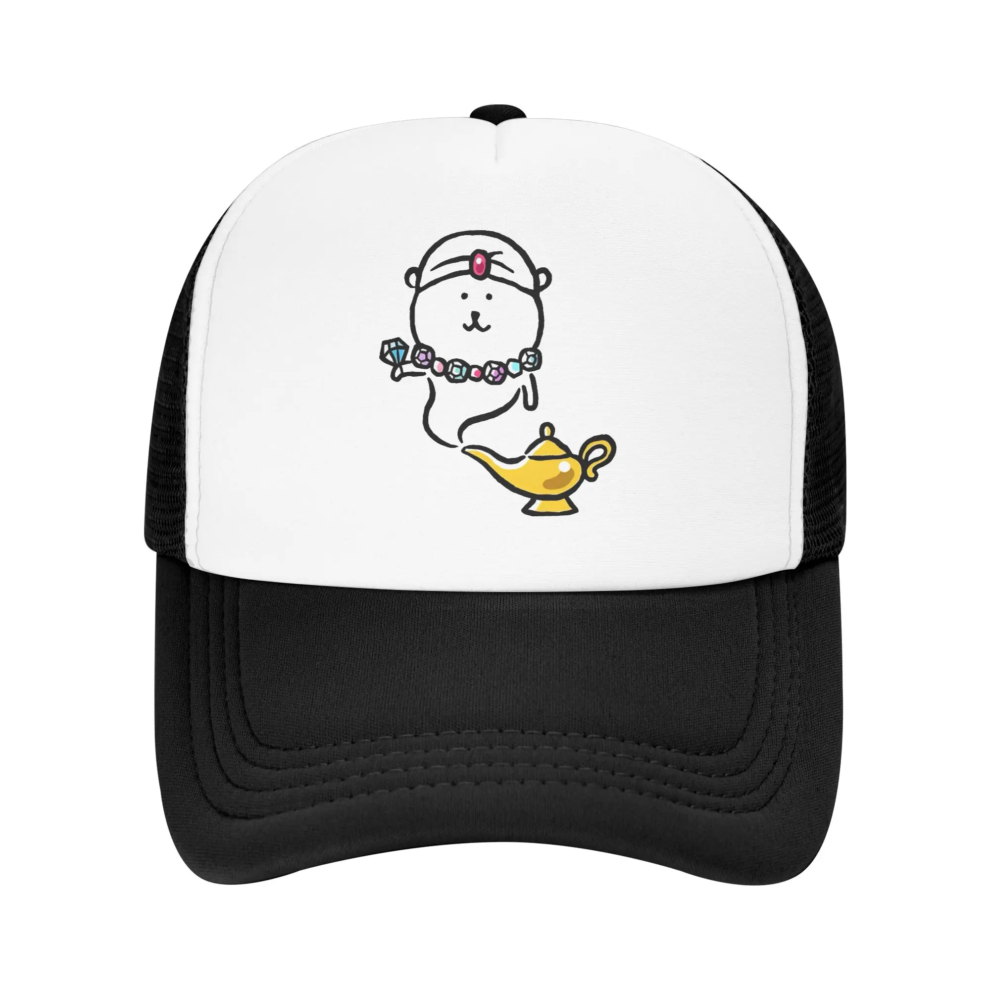 Funny Comic Joke Bear Trucker Cap Unisex  Dad Hat Sun Hat Trucker Cap Breathable Polyester Mesh Baseball Caps Summer