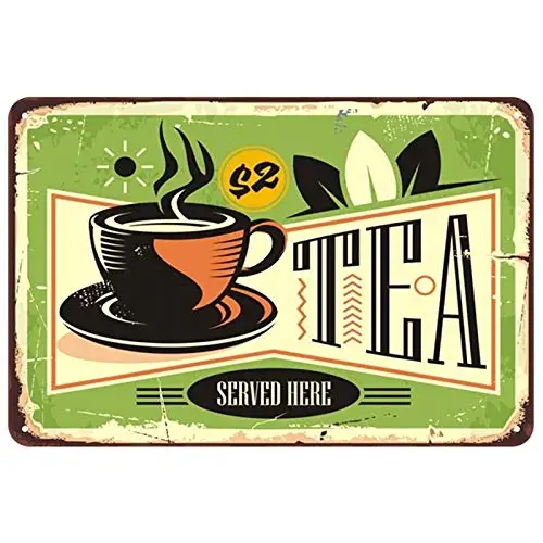 

Coffee Drinks Latte Theme 8x12 Inch Retro Metal Tin Sign Wall Decor Study Metal Signs Vintage Bar Decoration Poster Pub aasd-32