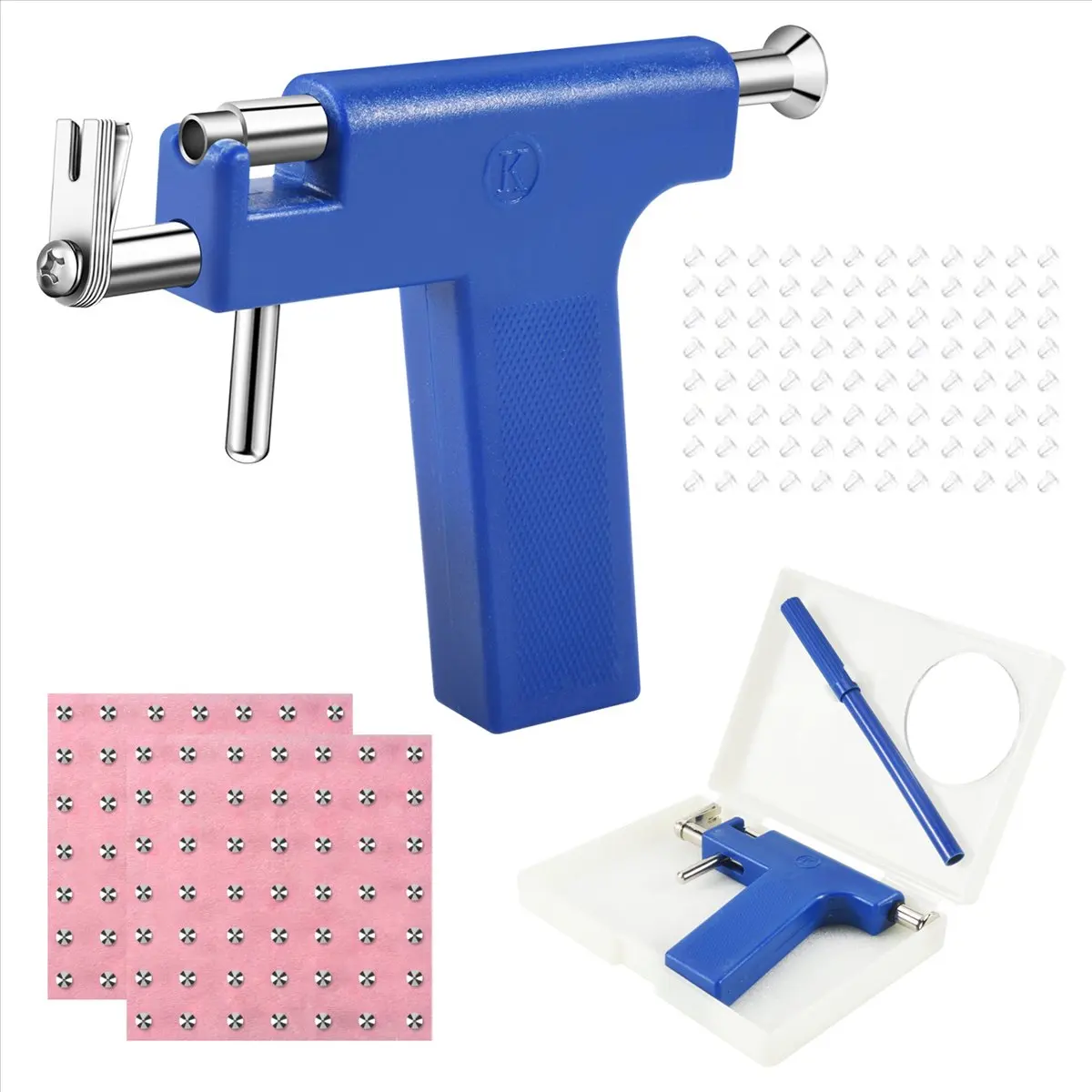 [NEW] Earring Piercing Tool Ear Nose Body Jewelry No Pain Piercing Studs Kits