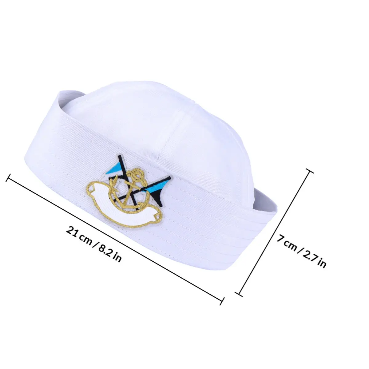 1Pcs White Sailor Costume Hat Premium Quality Adult Party Cosplay Navy Captain Dress Up Accessories Sailor Hats
