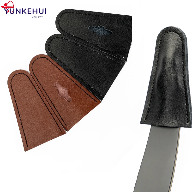 

2 шт., лук для стрельбы из лука, конечности, протектор, кожаный материал, изогнутый лук, американский охотничий лук, наконечник, демпфер, защитный чехол для амортизатора