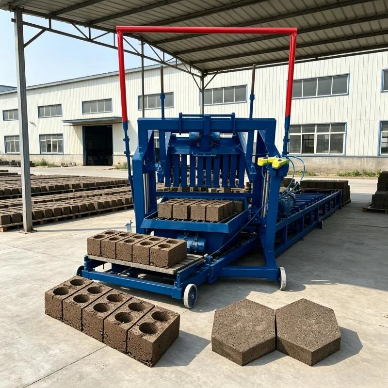 

Mobile Semi-Automatic Diesel Brick Maker Machine, Ideal for Producing Interlocking and Standard Cement Blocks in Remote Areas