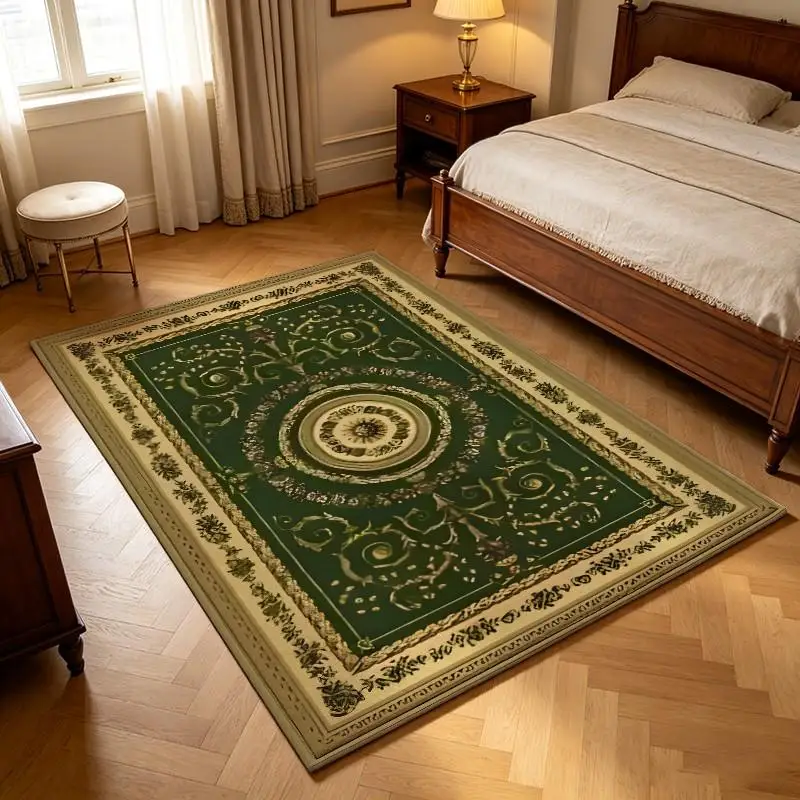 1 Piece of Exquisite Vintage Woven Carpet, Soft and Comfortable, Suitable for All Seasons, Lightweight and Easy to Maintain, Suitable for Home Decor in Living Rooms, Bedrooms, and Dining Rooms, Ideal for Room Decoration in Autumn and Winter, and for Floor Decoration.