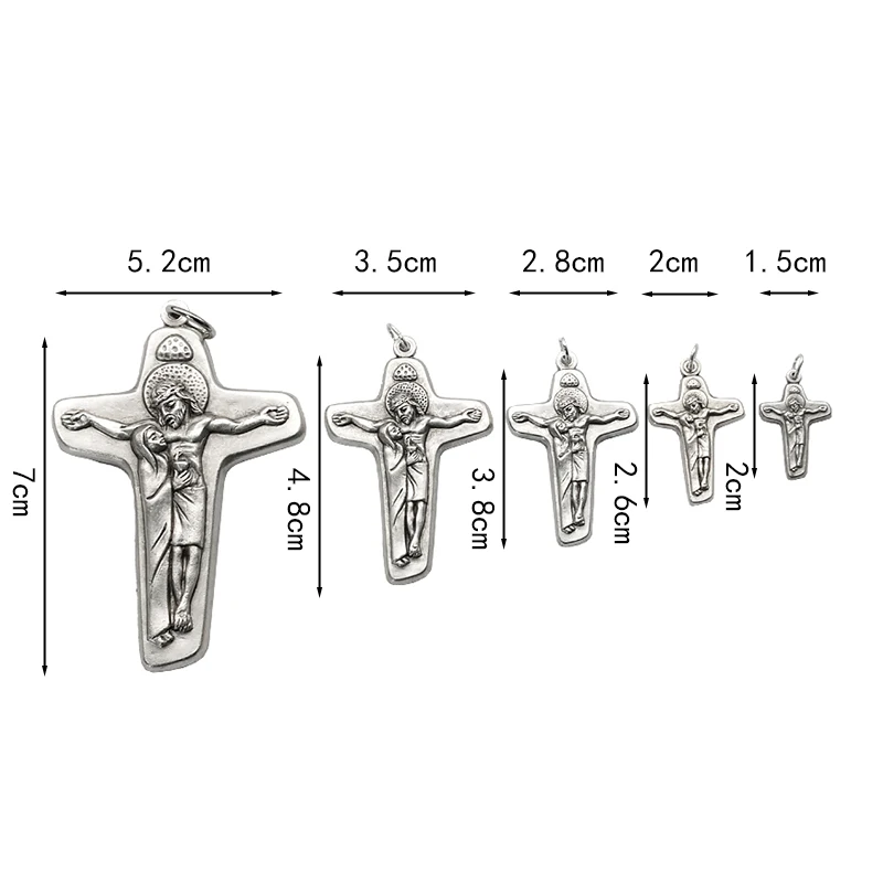 2 to 7cm Abstract Metal Cross Pendant for Jewelry Making Charms Women Men Necklace DIY Accessories Italian Charm