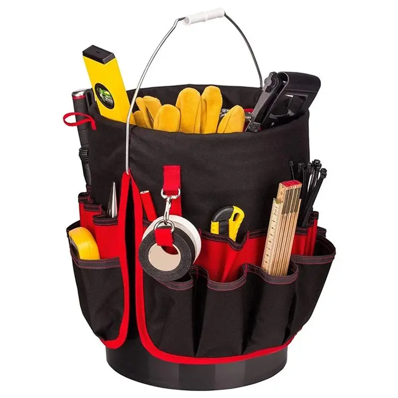 Multifunktionale Werkzeugtasche, Aufbewahrungstasche, Gürteltasche, Organizer für Elektriker, Garten- und Reparaturwerkzeuge – Detail 4