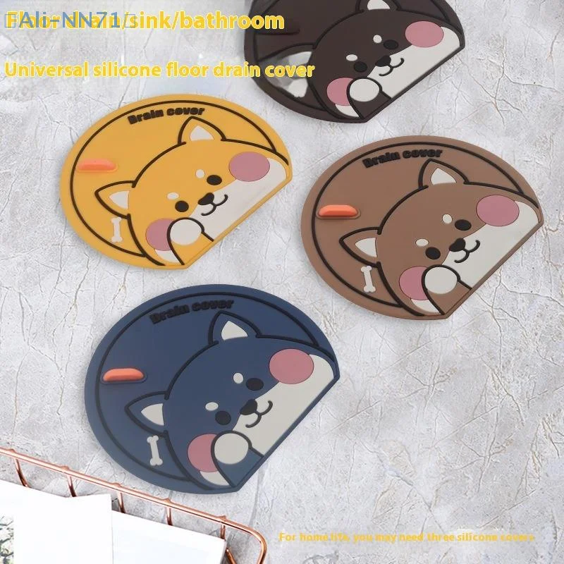 

【NN71】Мультяшная силиконовая сливная крышка для канализационного пола, круглая утолщенная крышка для унитаза, защита от насекомых, сливной коврик для пола, дезодорант для кухни, ванной комнаты