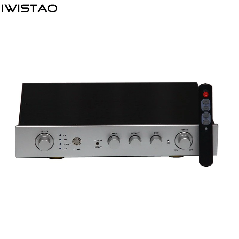 

IWISTAO HIFI Transistors Preamplifier Tone Adjustment Tremble Midrange Bass Vacuum Tube Taste With Remote Control Bluetooth 5.1