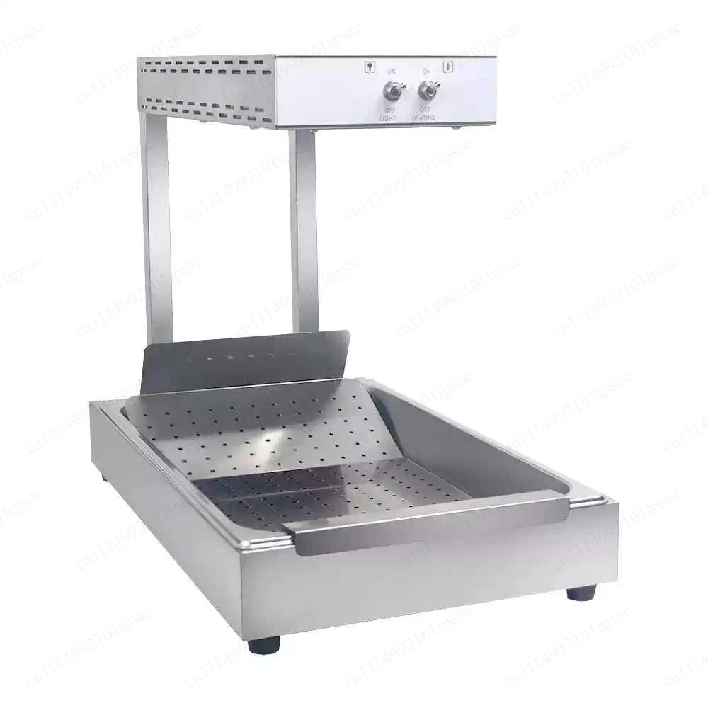 Fried food heater, commercial food heating lamp countertop, suitable for French fries self-service kitchen restaurant