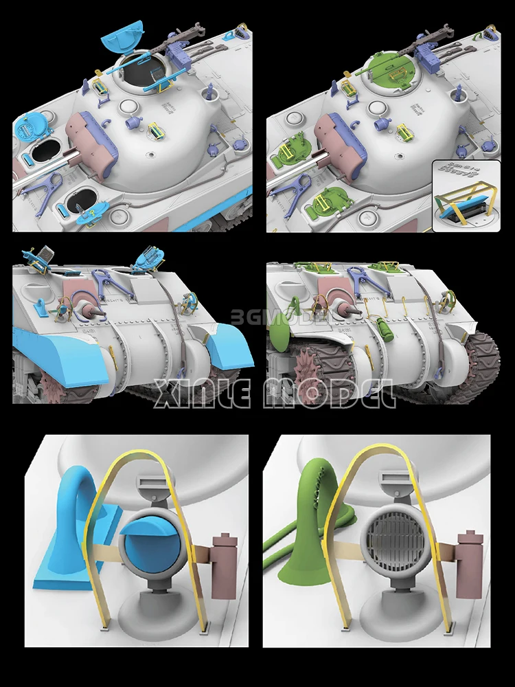 Modelo Ryefield kit de modelo de tanque montado de plástico RM-5119 M4A4 Sherman 1/35