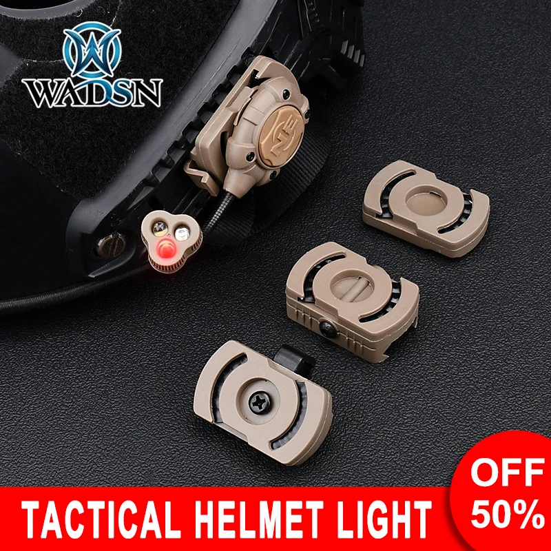 WADSN Tactical Helmet Light Princeton Tec MPLS3 Airsoft Hunting Illumination Lighting System Red Green White LED IR Signal Light