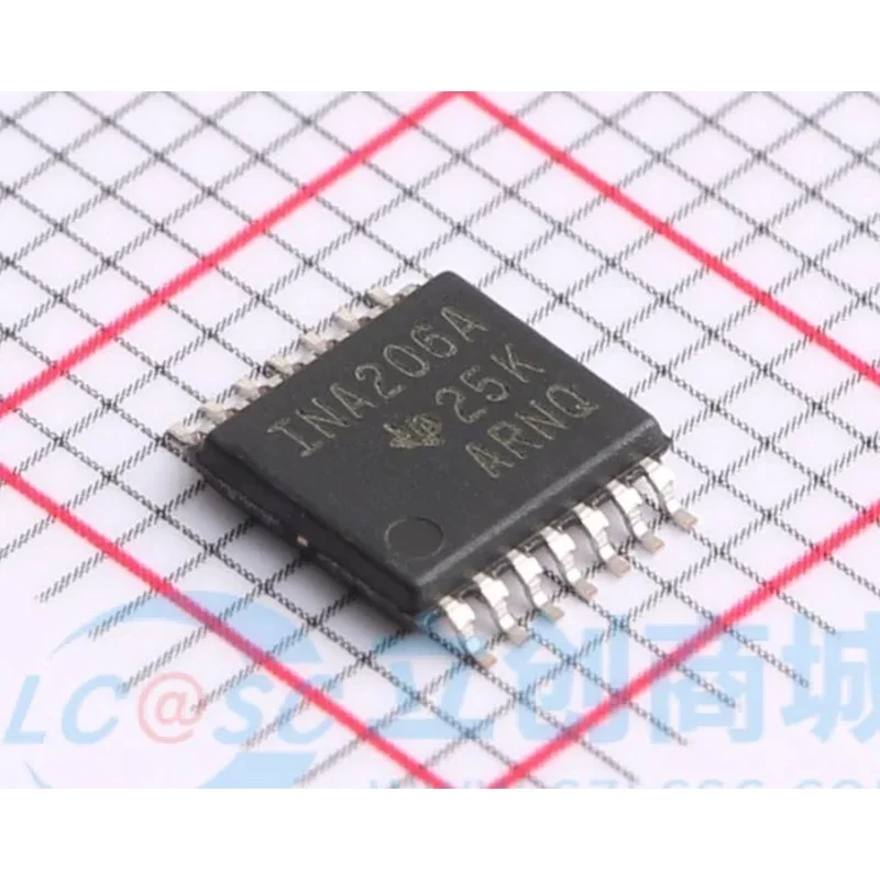 6PCS INA206AIPWR TSSOP-14, 100% new original SMD.