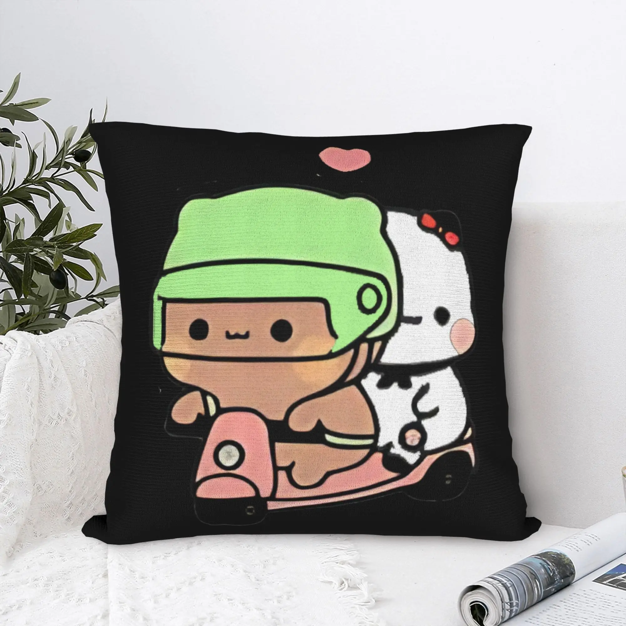 Dudu And Bubu Are Doing A Walk Pillow Cover  Cute Funny Pillow Case For Living Room Chair Soft Pillowcases Gift