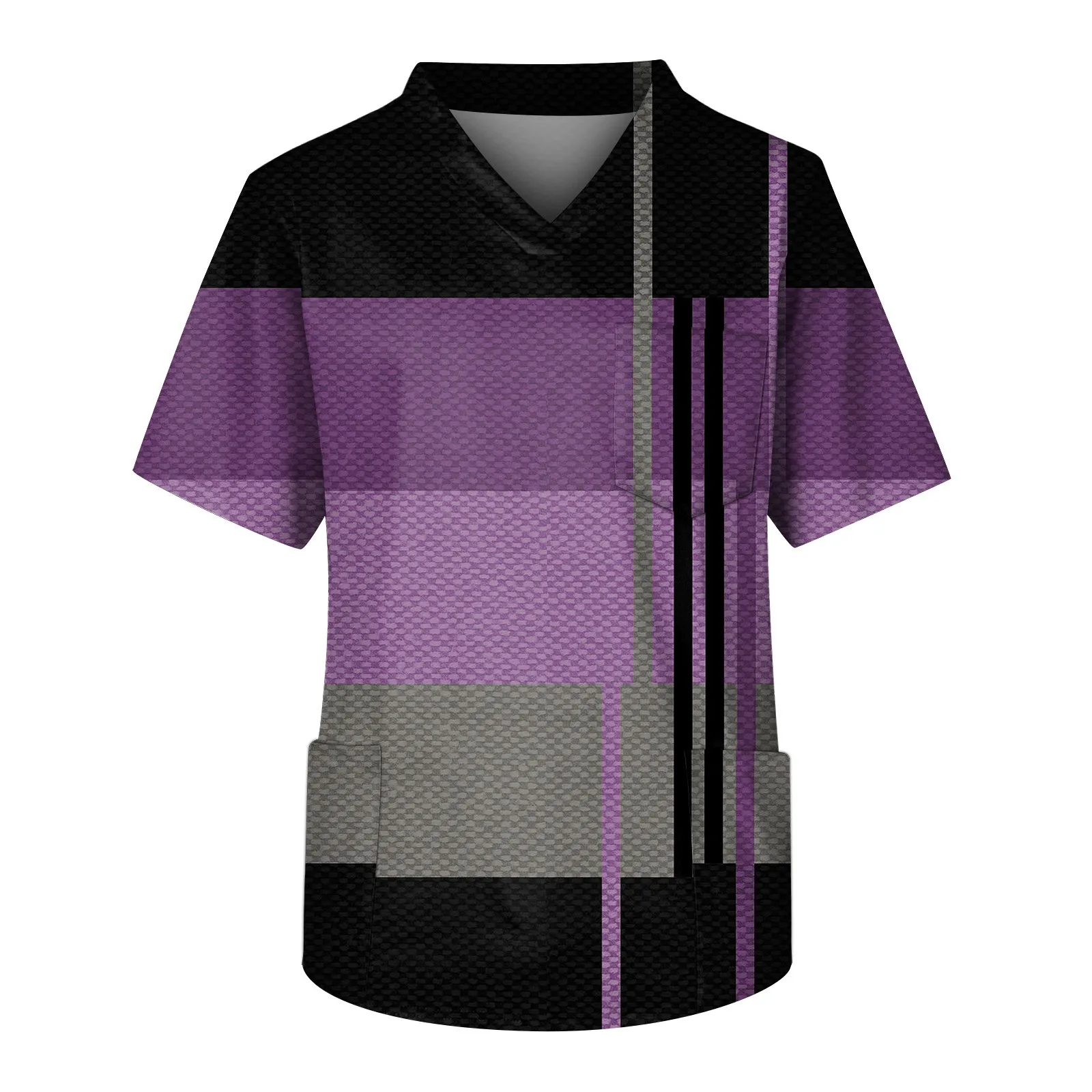 

Men Hospital Short Sleeve Uniform Carer Tops Blouse Healthcare Clinic Working Nurse T-shirt Health Care Nursing Workwear