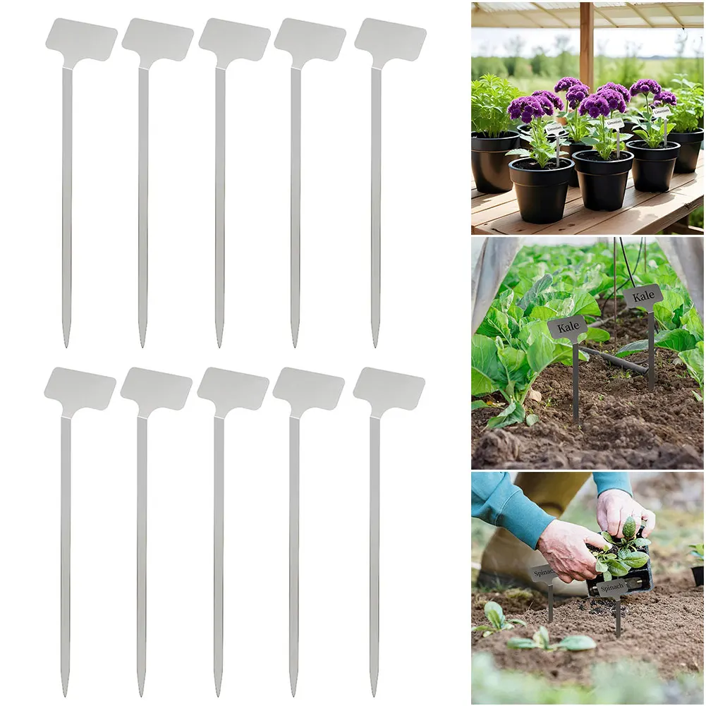 10Pcs Metal Plant Labels Weatherproof Garden Stake Tags Planting Gardening Markers for Plants Vegetables Seedlings Flowers