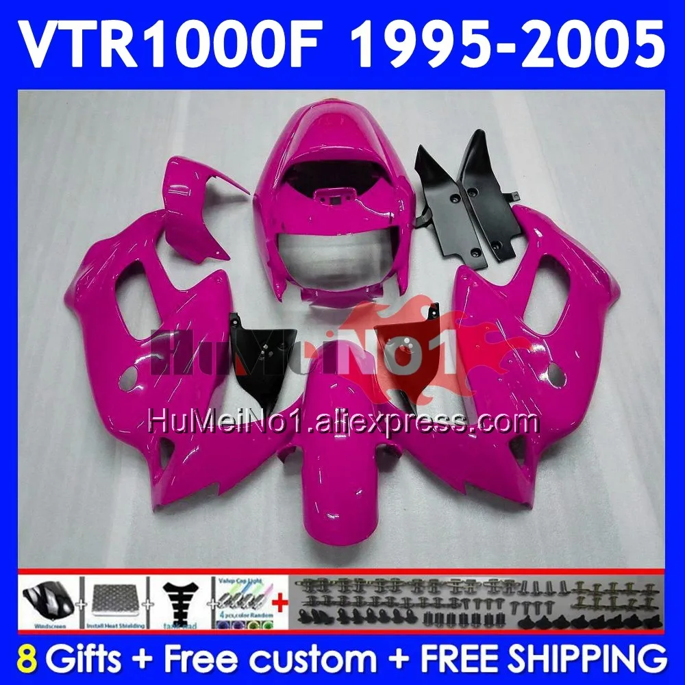 SuperHawk For HONDA VTR1000F 95 96 97 98 99 00 66No.15 VTR1000 F VTR 1000 F 1000F 2001 2002 2003 Glossy rose 2004 2005 Fairing