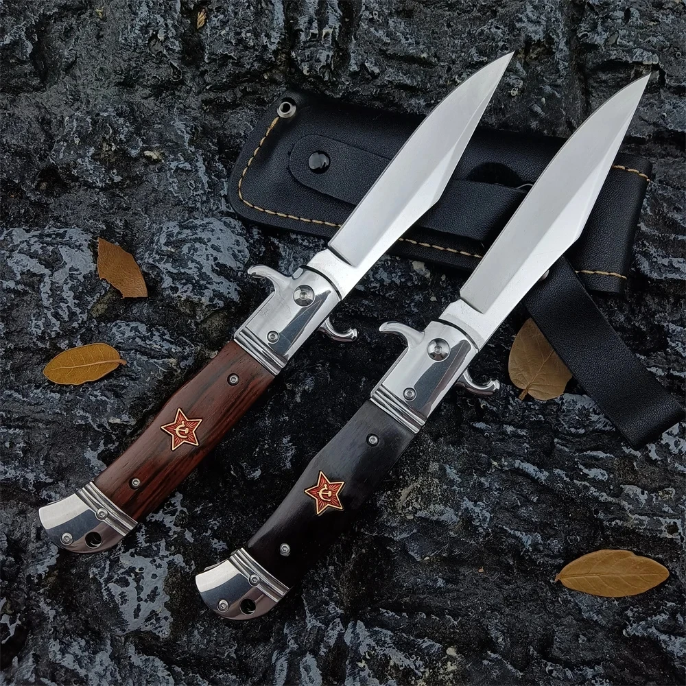 Russian Finka NKVD KGB AU.TO Knife 440C Blade Tactical Survival Edc Outdoor Combat Rescue Hunting Pocket Folding Knives