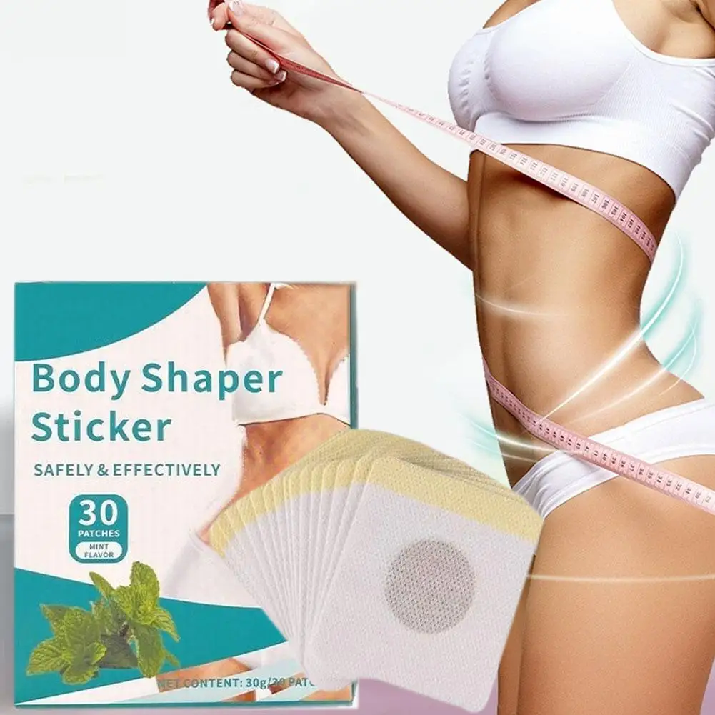 30PCS Mugwort Belly Button Patch Belly Body Shaping Patch Navel Pill Warm Patch Breathable Large Capacity Mugwort Slimming Patch