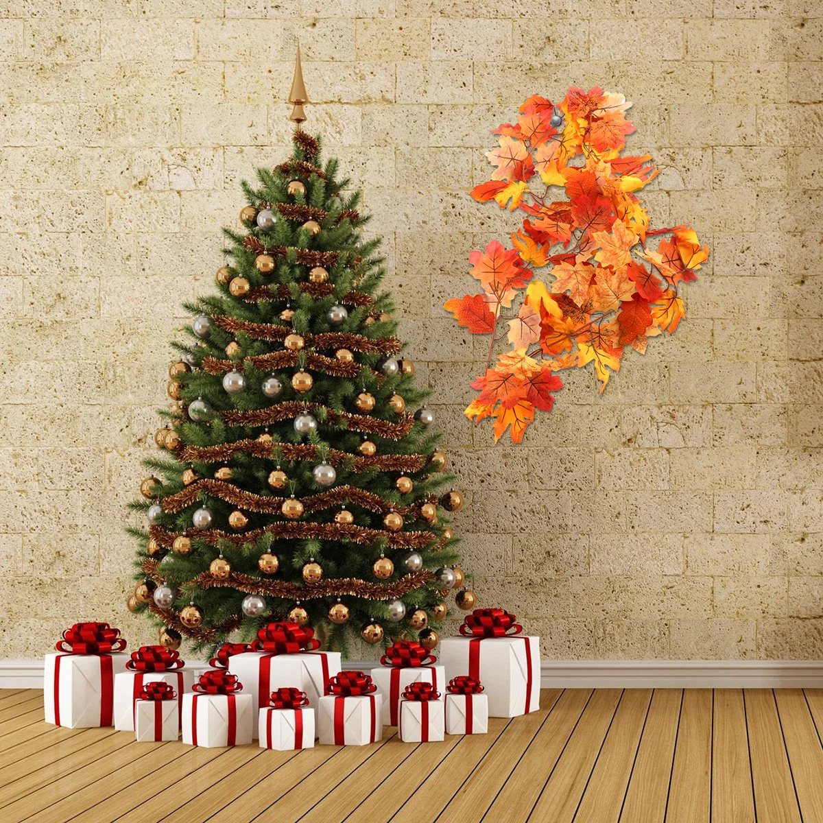 

1Pcs Simulated Maple Rattan Artificial Rattans for Home Garden Office Decoration Simulation Plant Vine Maple Leaf Pendant