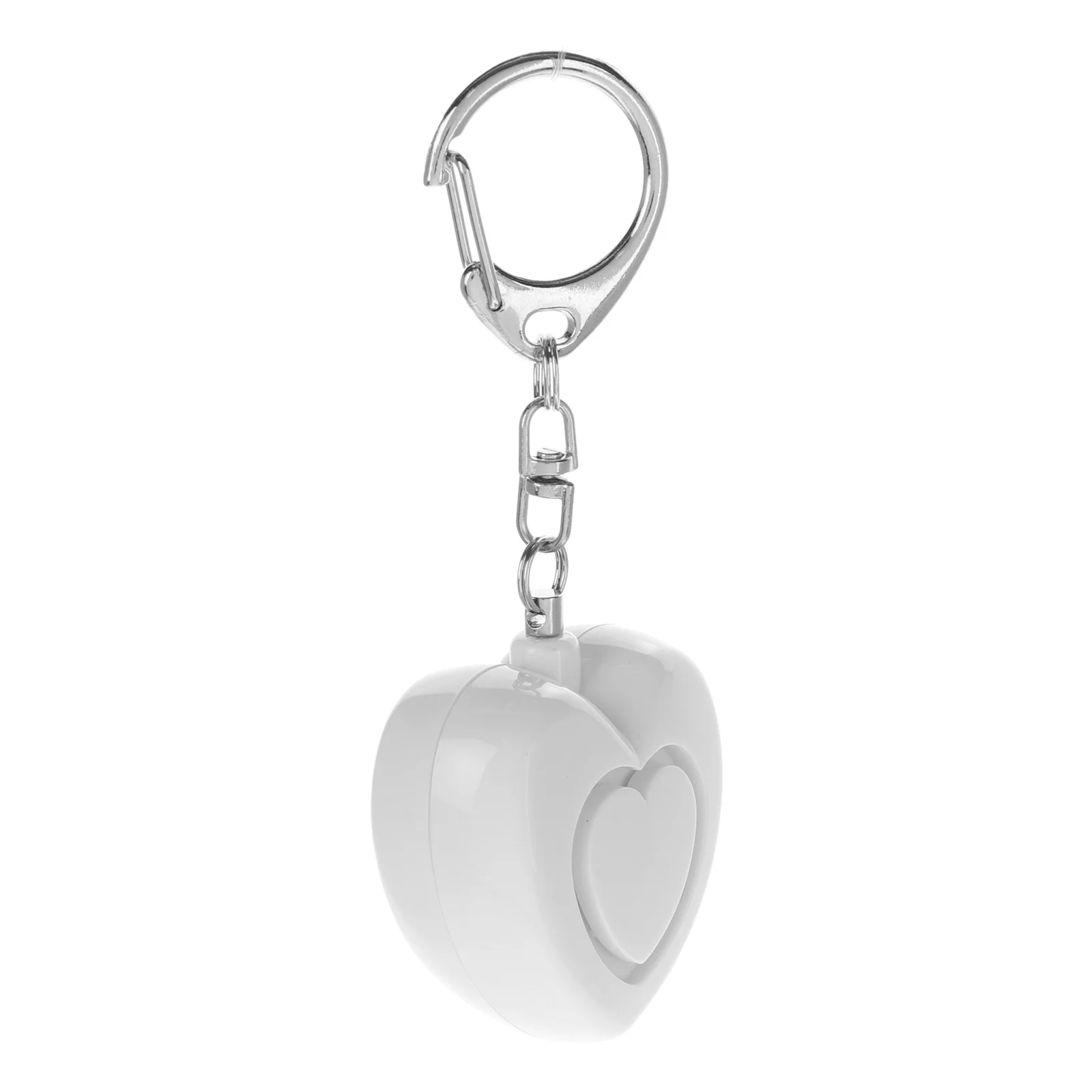 Women Keychain Alarm Heart-Shaped Design Loud Sound Deter Attackers Reusable Long-Lasting Security Accessory Key Chain Alarm