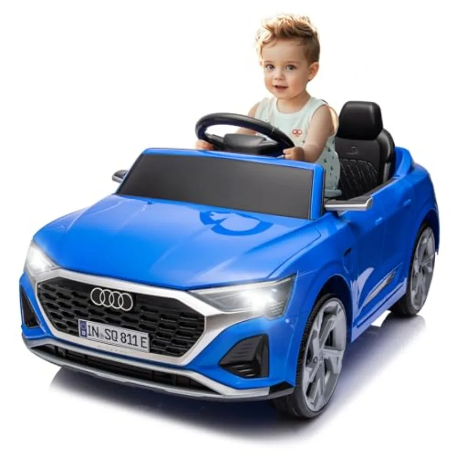 

12V Licensed Audi SQ8 Ride on Car - Ride on Toys with Remote Control Dual Drive Soft Start 3 Speed Music LED Light Battery Powe