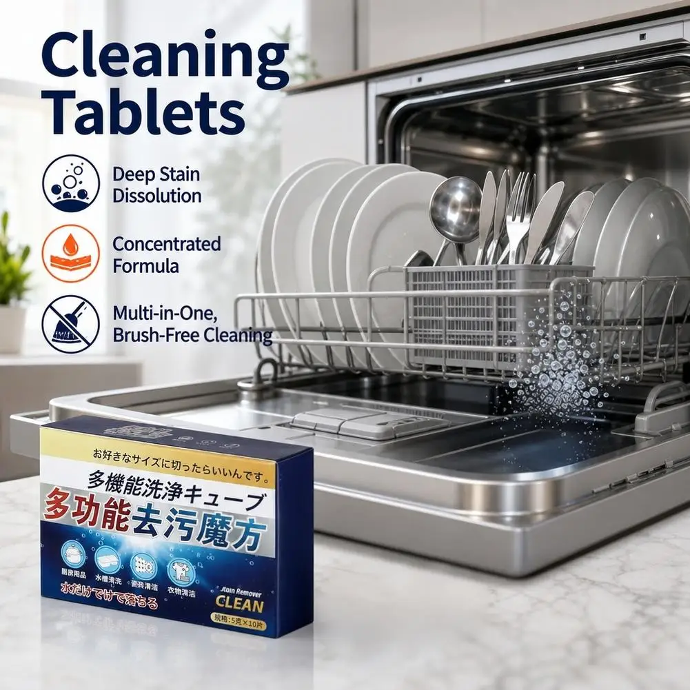 Cleaning Cleaning Tablets Dishwasher Pods Bio Enzyme Kitchen Heavy Oil Grease Remover Effervescent Cube Detergent Descaler Laundry - Aliexpress Deal