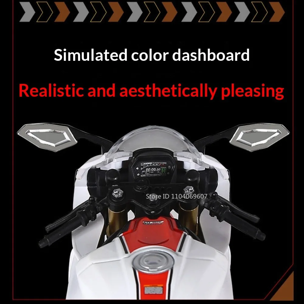 1:9 R1 Honda CBR1000 Diecast Alloy Toy Motorcycle Diecast Car Model Front Wheel Steering with Light Miniature Car Boyfriend Gift