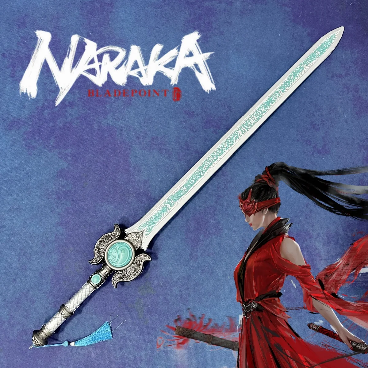 

40-дюймовая катана Naraka Bladepoint, оригинальная самурайская сабля, аниме-нож из стали, японский клинок катаны, незаточенный, игрушка, подарок