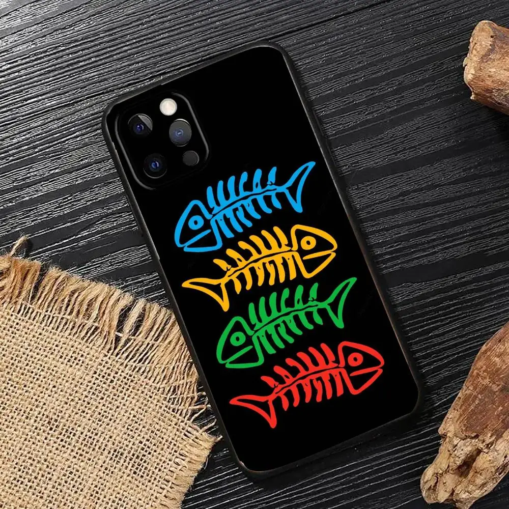 

Creative fishbone design phone case suitable for iPhone 16 17 15 14 13 12 11 Pro/Max/Plus all inclusive frosted soft shell