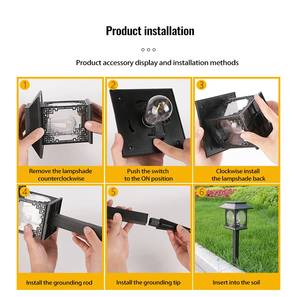 Lampu tanah tenaga surya LED 2 pak, lampu jalur tenaga surya LED Plug In Ground Solar Landscape Light lampu jalur tahan air