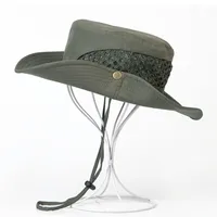 Custom Logo Solid Color Sun Hats For Men Women Wide Brim Breathable Beach Hat Outdoor Bob Fishing Cap Male Boonie Cap Bucket Hat - Image 5