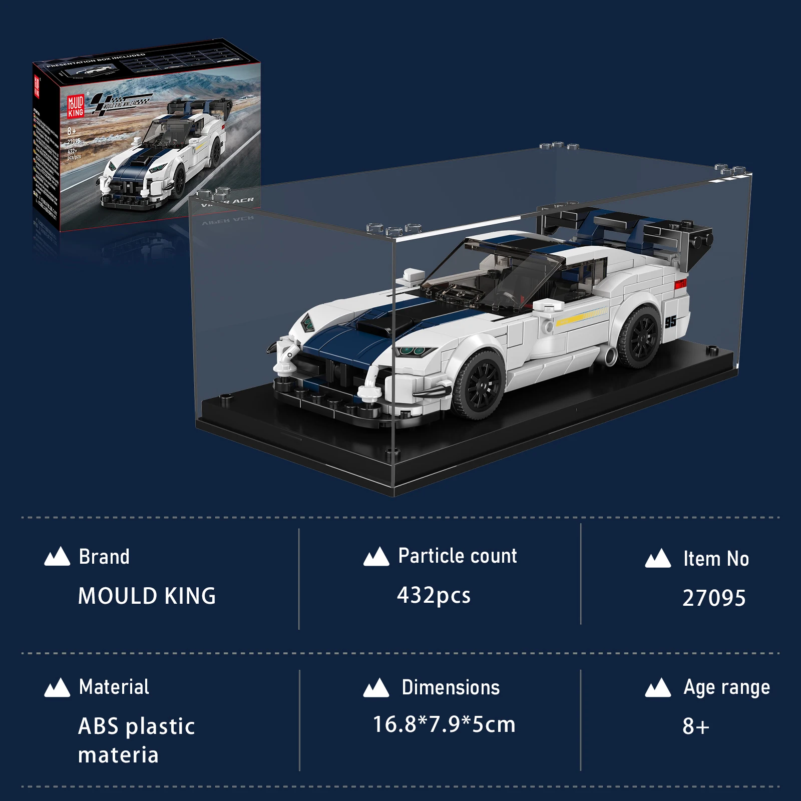 MOULD KING Speed Racing Car Building Kit Technical Hypercar Sports Vehicle Model DIY Assembly Set for Kids Christmas Gift - Image 6