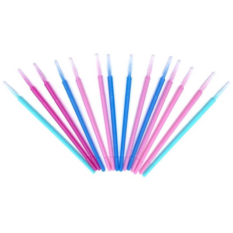 YGirlash New Long Head 100pcs Disposable Makeup Tools Eyelashes Brushes White Micro Mascara Brush Use For Eyelash Perming