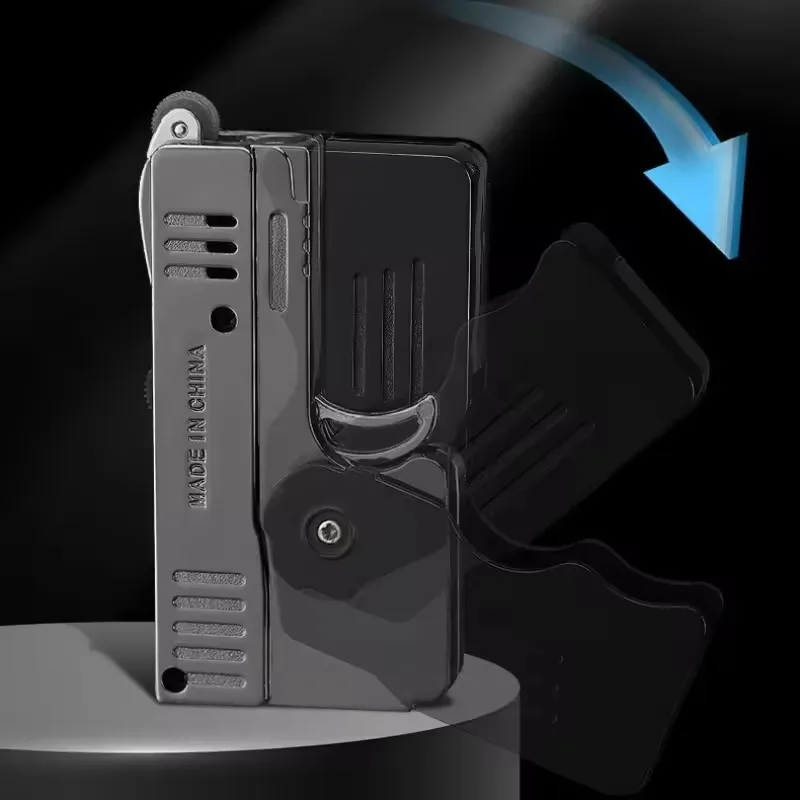 2026 Newest Torch Turbine Gas Lighter Gun , Switchable Jet Flame Butane Lighter, Creative Foldable Portable Lighter Men'S Gadget