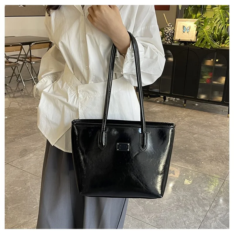 

Уникальная винтажная кожаная сумка через плечо, женская высококачественная минималистичная однотонная модная сумка большой вместимости