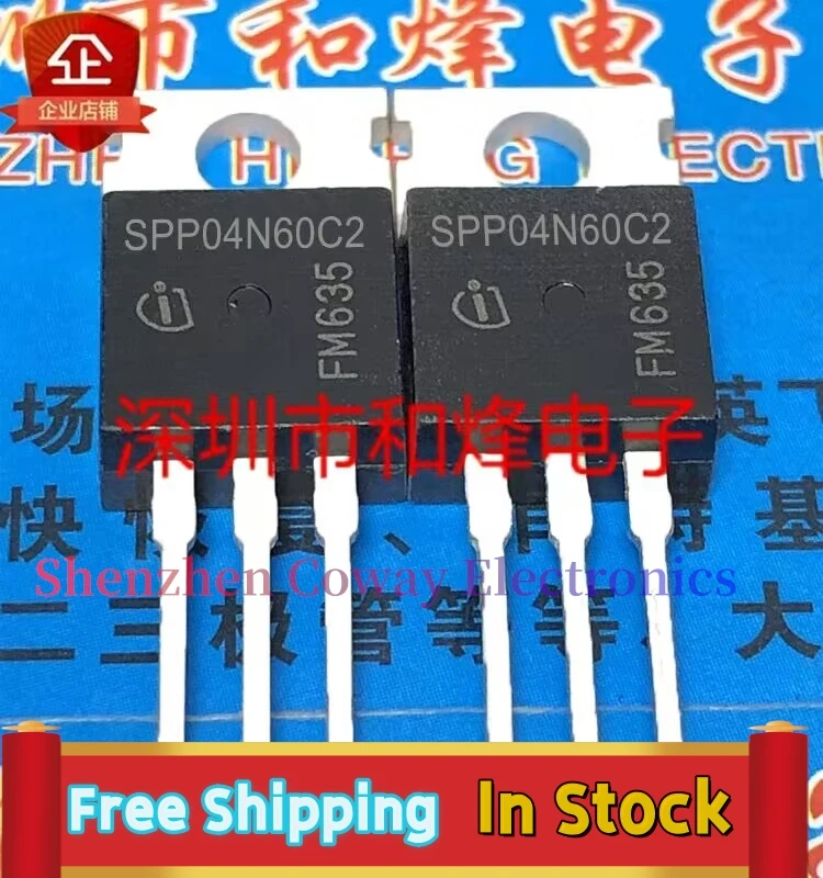 10PCS-30PCS  SPP04N60C2 04N60C2  4.5A 650V  MOS TO-220 In Stock Fast Shipping