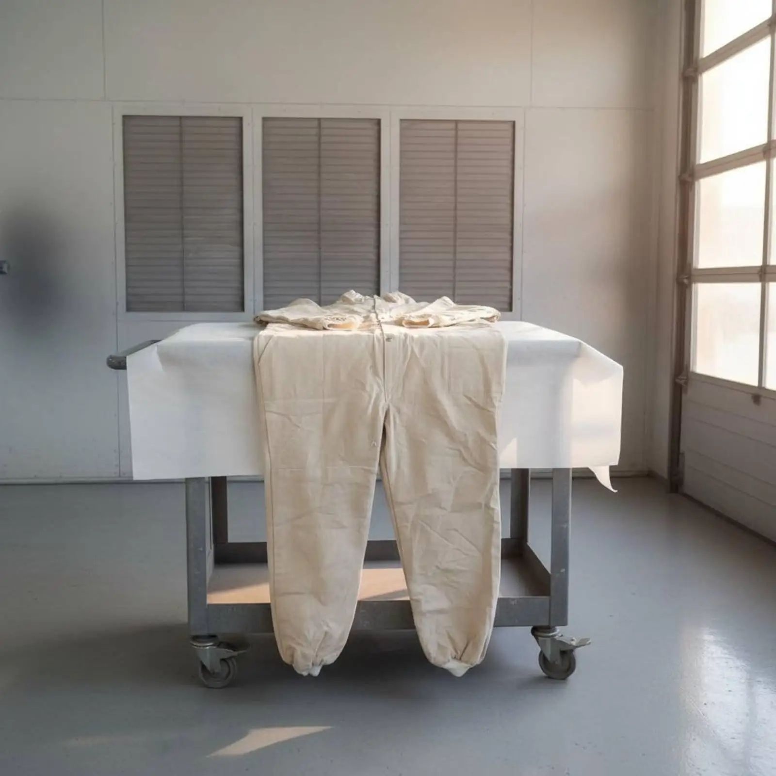 Canvas Sandblasting Suit Shielded Protective Coverall Outfit for Workshop Grit Blasting and Painting