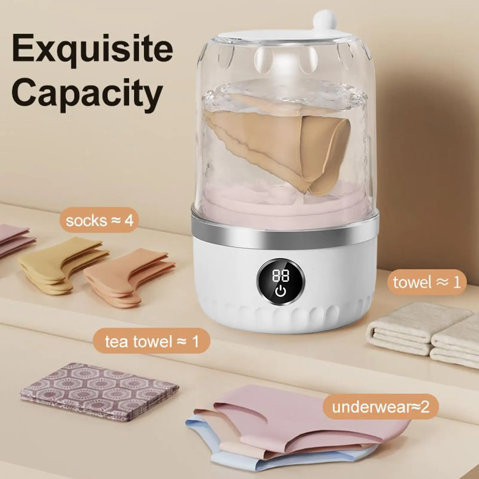 

Портативная мини-стиральная машина 1л, мини-стиральная машина, тканевая техника для стирки одежды для квартир, общежитий, путешествий