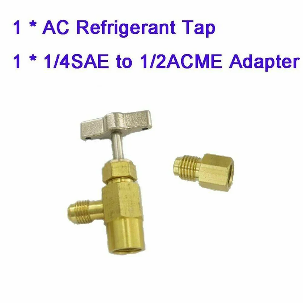 R134a A/C può toccare con adattatore serbatoio per tubi di ricarica ca da 1/4 "e 1/2" 1/2 ''ACME femmina 1/4'' SAE maschio per connessione diretta