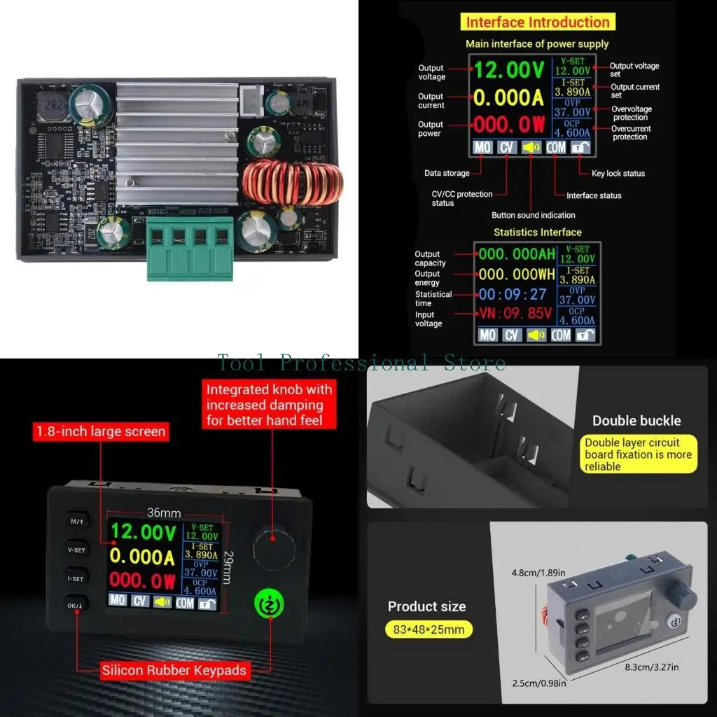 

Светодиодный дисплей 57QF, регулируемый понижающий преобразователь постоянного тока, модуль преобразования мощности, вход 6-36 В