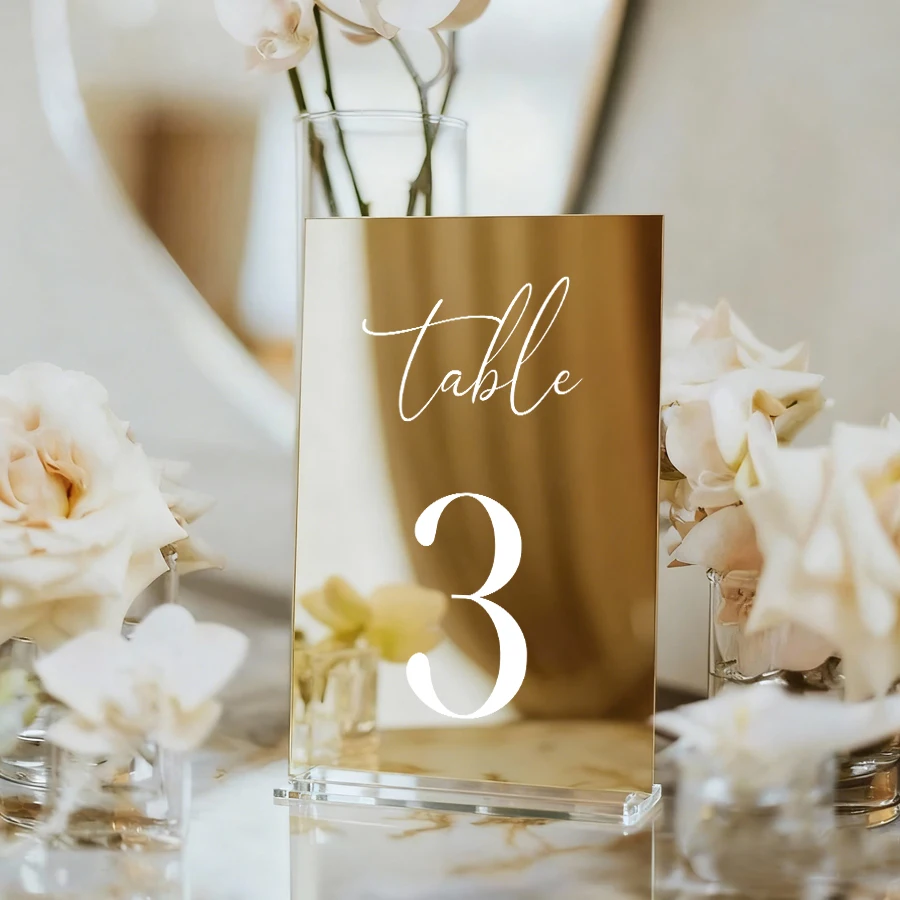 

10PCS Personalized Table Numbers Includes Table Number Support Acrylic Table Number Wedding Table Number Restaurant Table Number