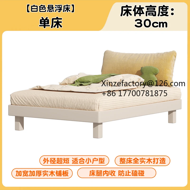 

Factory Direct 2026 Top RatedChildren's bed All solid wood platform bed Girls no bedside Bedroom Little boy suspended