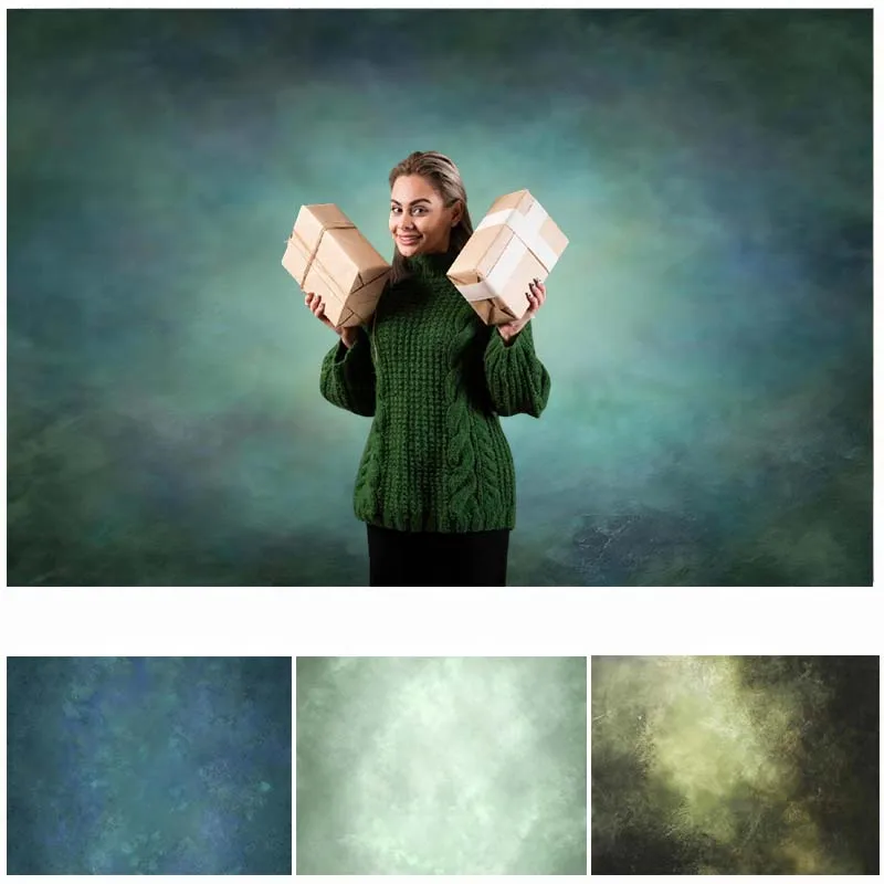 LS Green Abstract Texture Photography Background Headshot Backdrop Portraits Photoshoot Kids Birthday Photographer Props Studio
