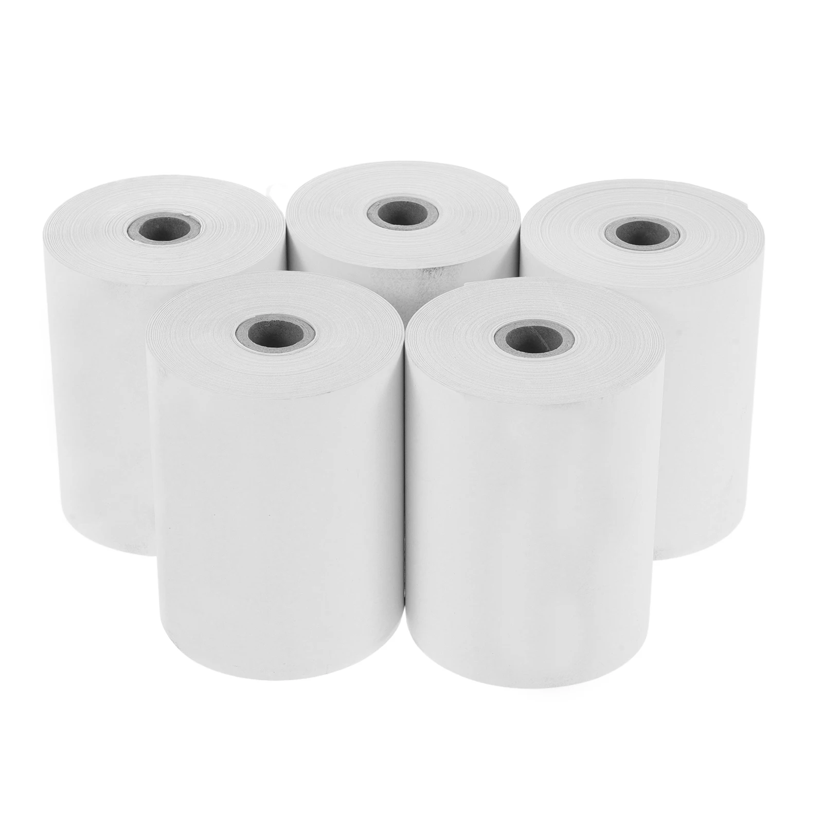 

5pcs Rolls Heat Resistant Printing Receipt Printer Credit Card Thermal Paper Rolls For Office Home Use Smooth