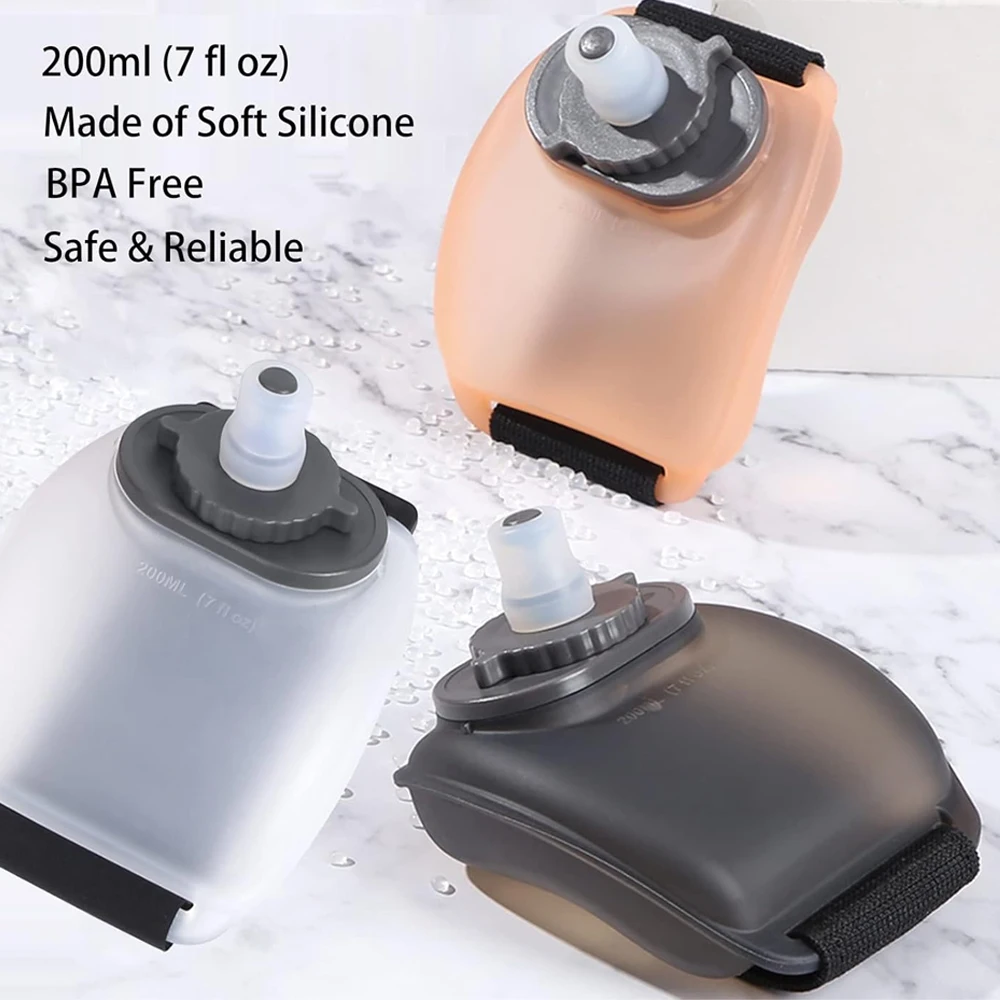 200ml Hands-Free Silicone Sport Water Bottle Wrist-Held Wearable for Running Cycling Climbing - Outdoor Activities - view 5