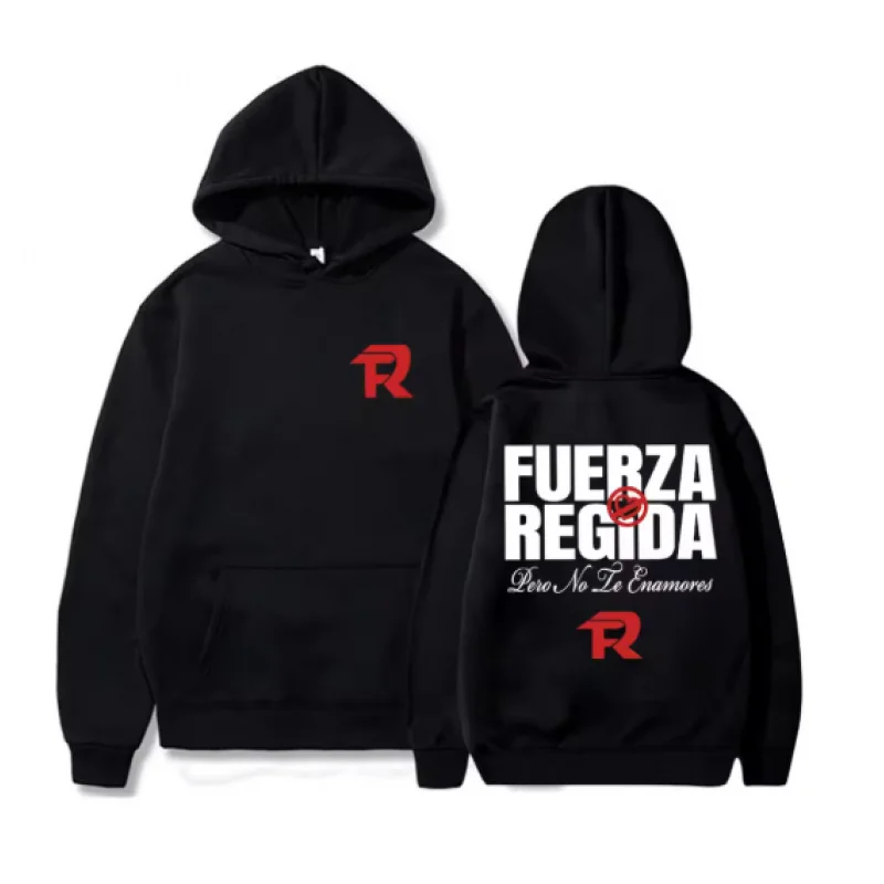 Unisex Long Sleeve Hoodie Fuerza Regida 'Pero No Te Enamores' Tour Sweatshirt Album Fan Gift Music Entertainment Streetwear