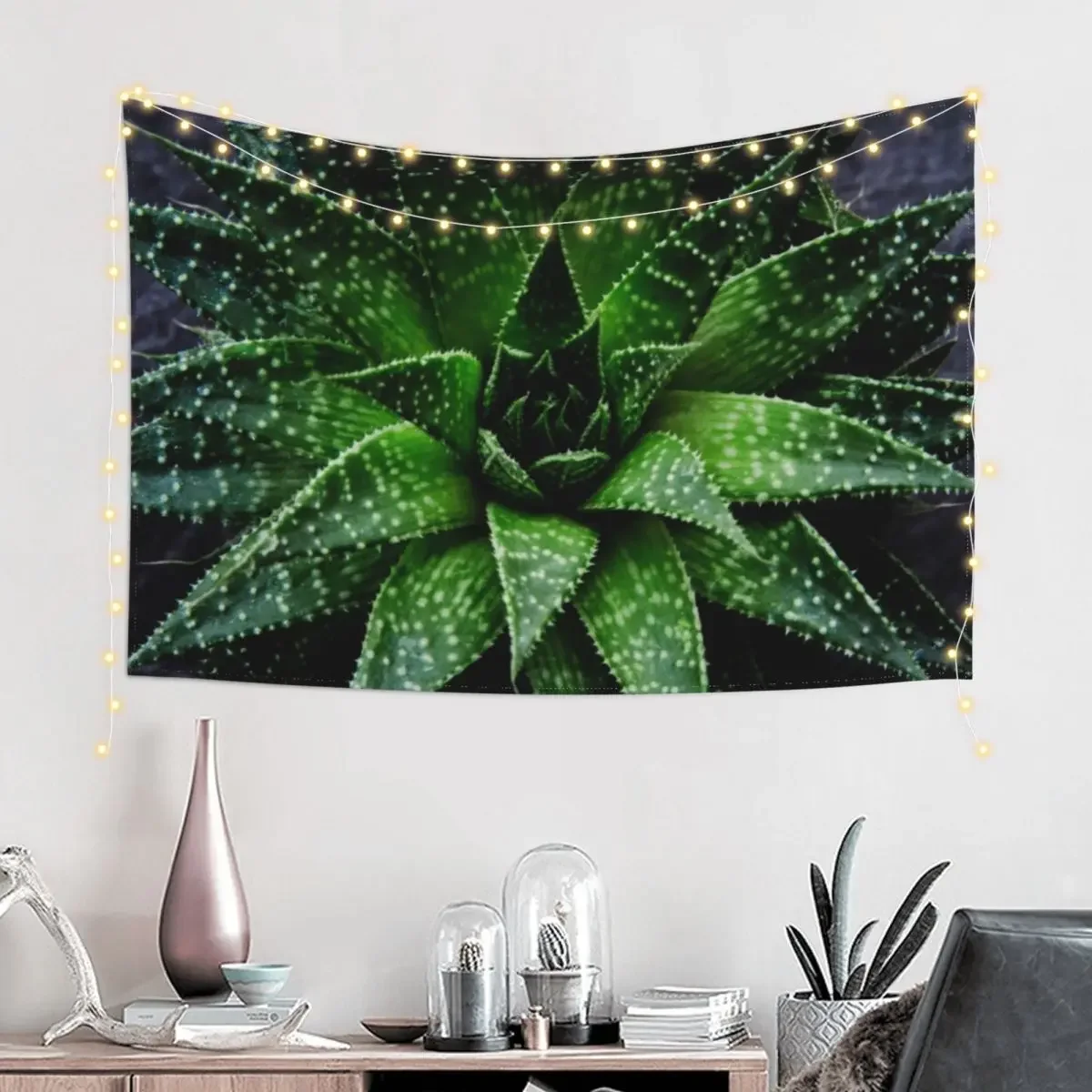 Succulent. Haworthia fasciata Tapestry Decoration Bedroom Tapete For The Wall Tapestry