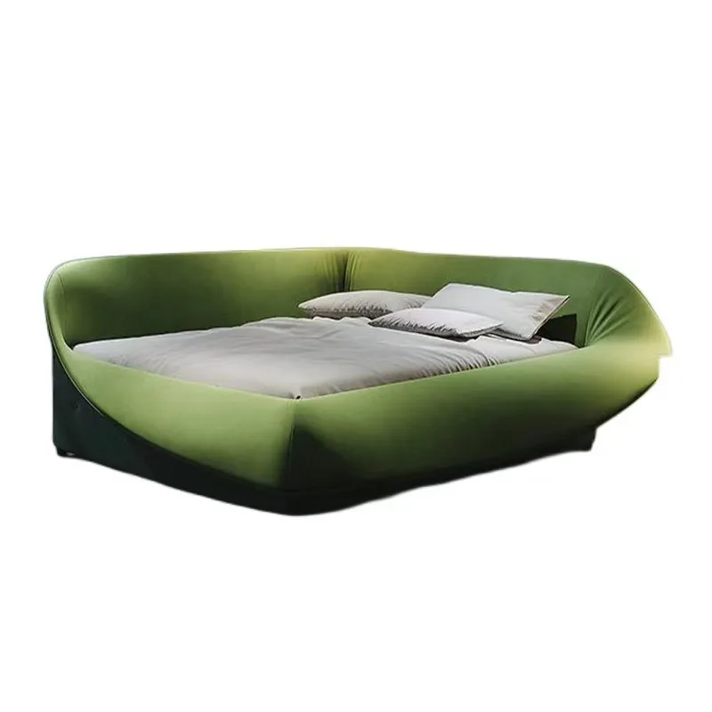 Modern simple bird's nest bed Italian Internet celebrity creative master bedroom parent-child bed double fabric bed